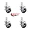 Service Caster 3.5 Inch Phenolic Wheel Swivel 3/4 Inch Square Stem Caster Set with Brake SCC SCC-SQ20S3514-PHS-TLB-34-4 - alternate 5